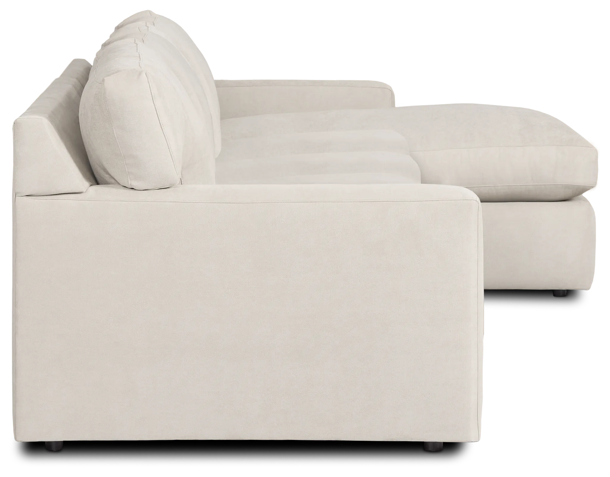 Hudson Gray Fabric Small Right Chaise Sectional