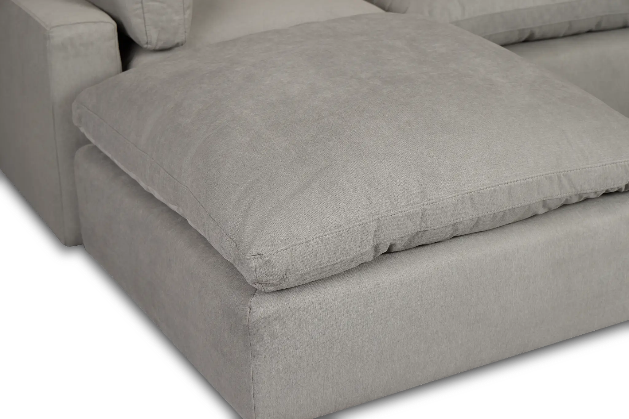 Grant Light Gray Fabric 4-piece Bumper Sectional Grant Light Gray Fabric 4-piece Bumper Sectional