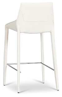 Wakefield White 27" Upholstered Barstool