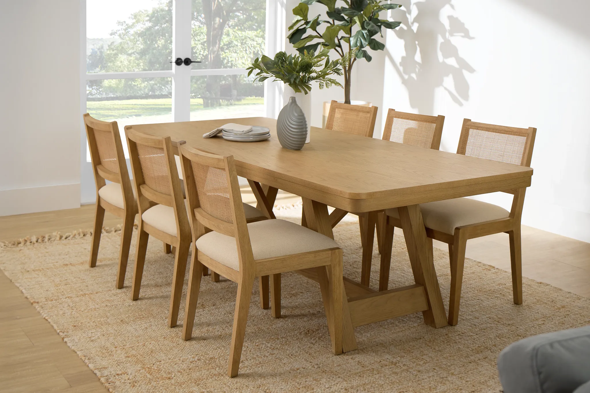 Pacific Light Tone Trestle Table