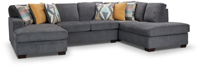 Gracie Gray Fabric Right Bumper Sectional