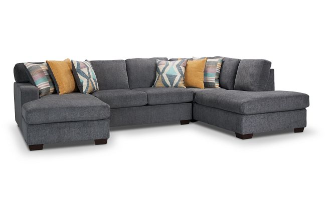 Gracie Gray Fabric Right Bumper Sectional
