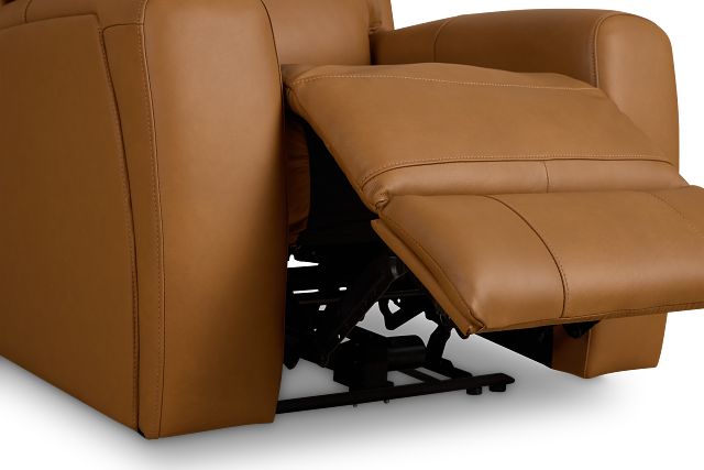 Summit Light Brown Lthr/vinyl Power Recliner With Power Headrest