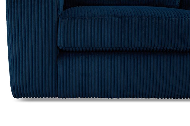 Charlie Dark Blue Fabric Right Chaise Sectional