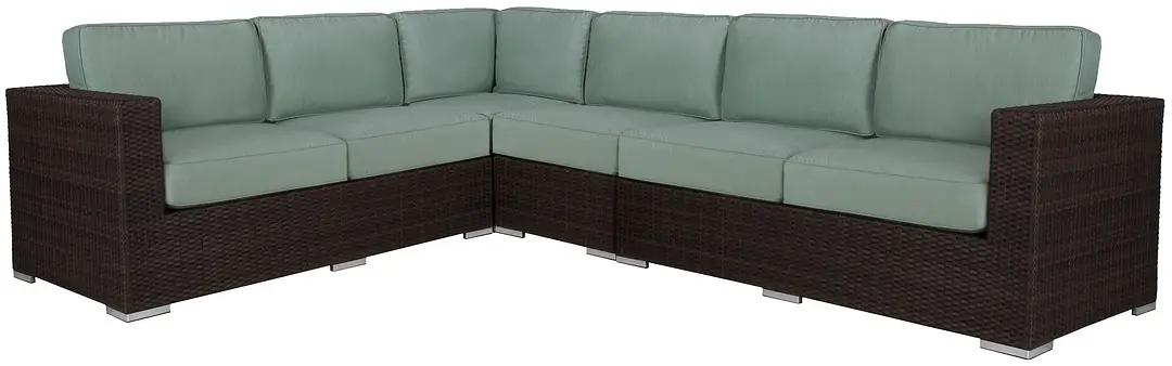 Fina Teal Large Two-arm Sectional Fina Teal Large Two-arm Sectional