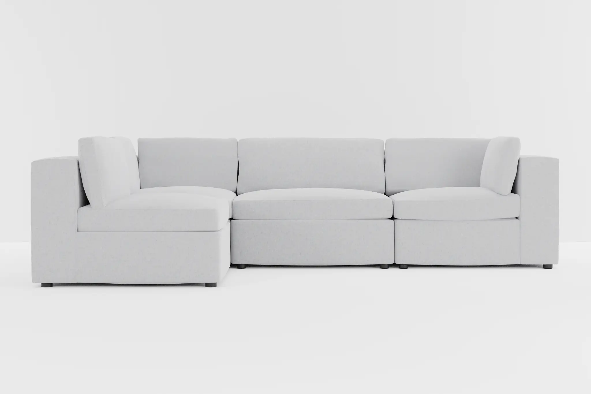 Destin Delray Light Gray Fabric 4-piece Modular Sectional Destin Delray Light Gray Fabric 4-piece Modular Sectional