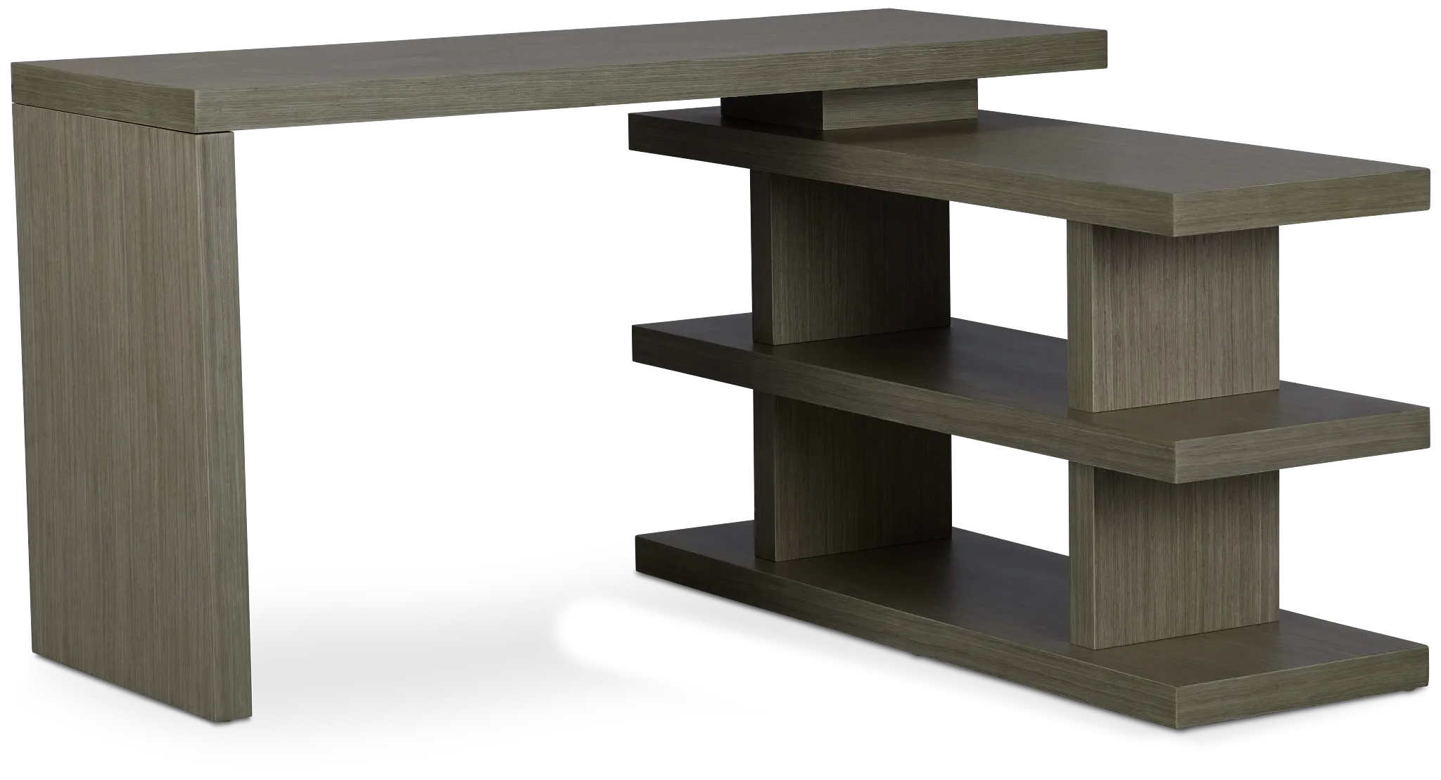 Olympia Gray Wood L Desk