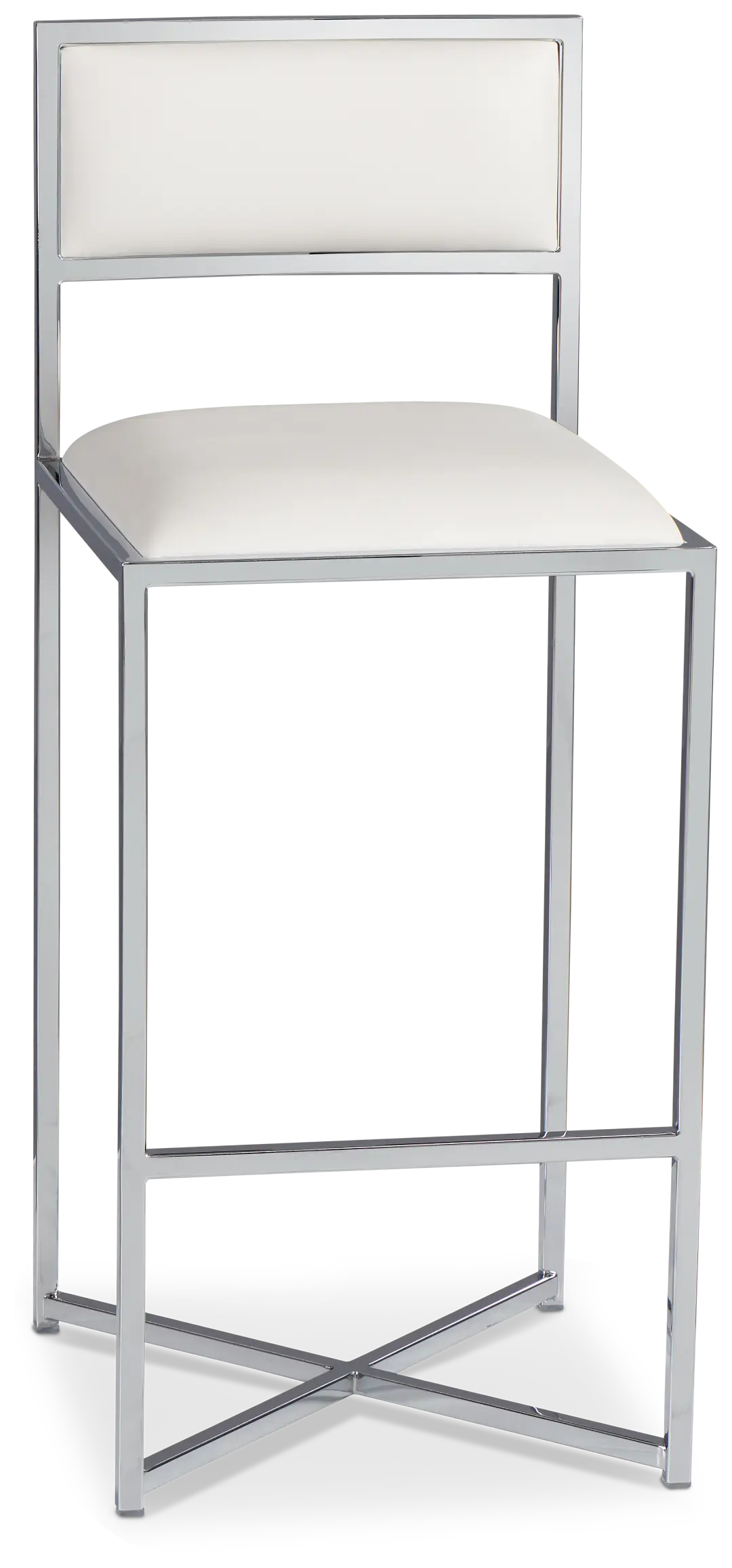 Amalfi Whitestnl Steel 30" Upholstered Barstool Amalfi Whitestnl Steel 30" Upholstered Barstool
