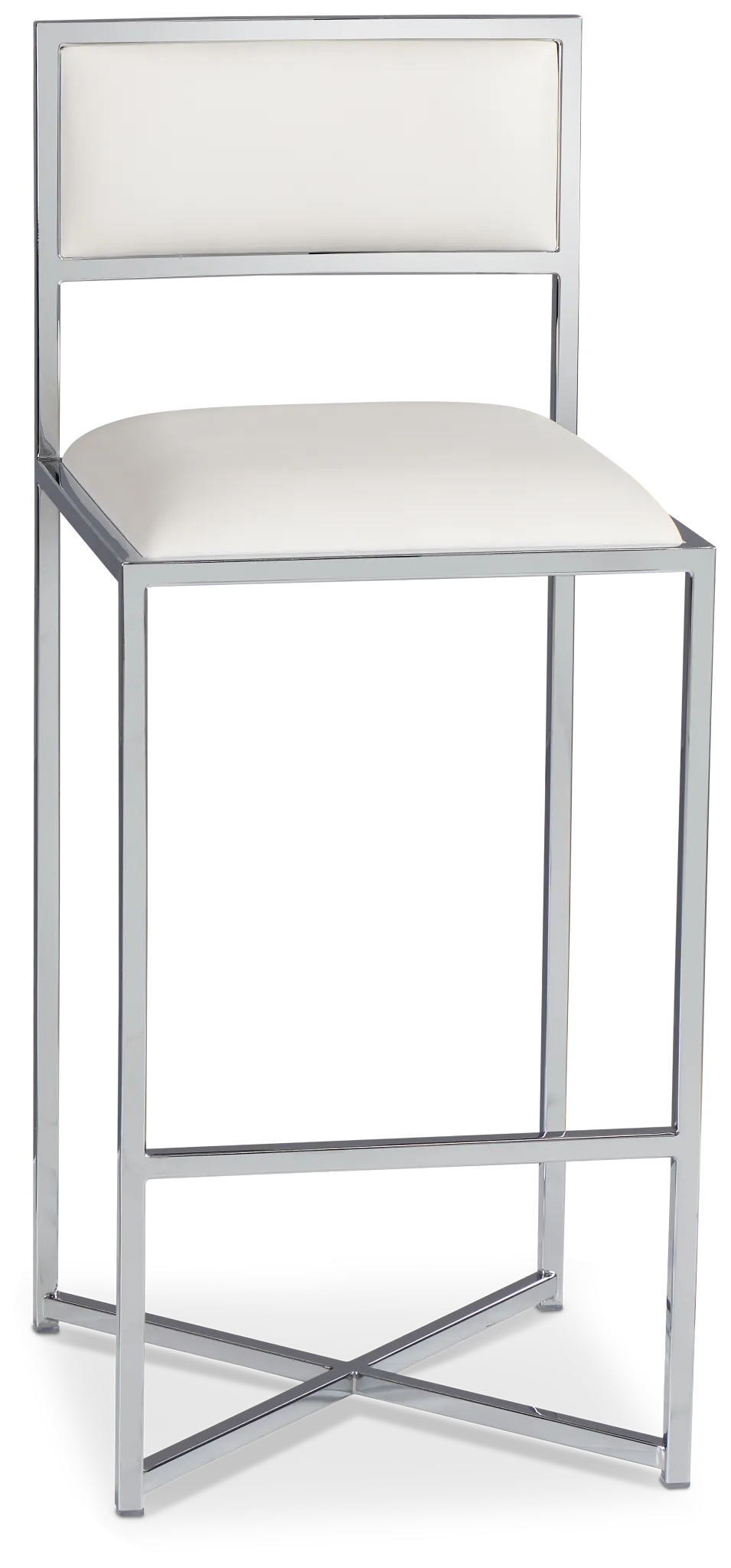 Amalfi Whitestnl Steel 30" Upholstered Barstool