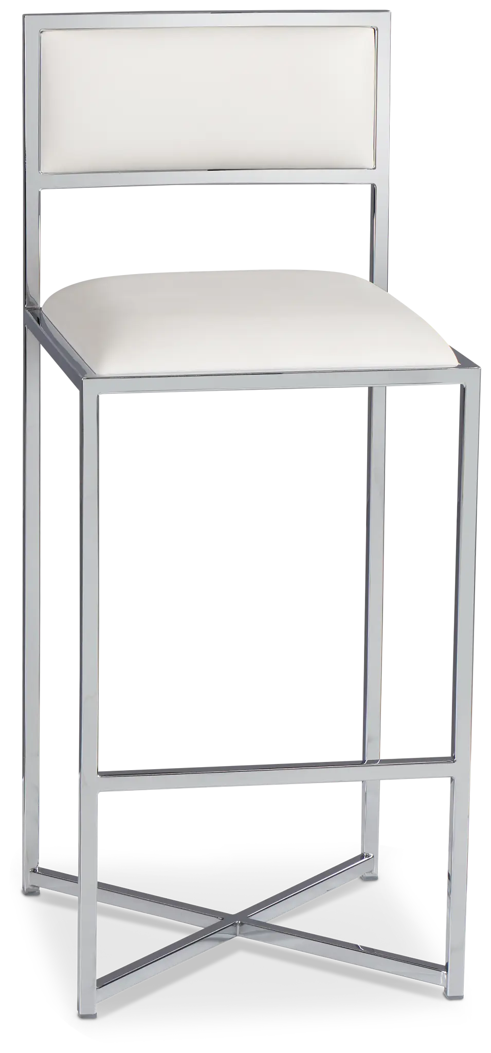 Amalfi Whitestnl Steel 30" Upholstered Barstool Amalfi Whitestnl Steel 30" Upholstered Barstool