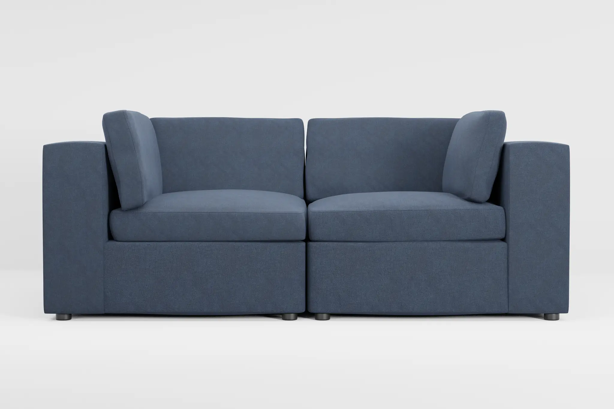 Destin Maguire Blue Fabric 2-piece Modular Sofa Destin Maguire Blue Fabric 2-piece Modular Sofa
