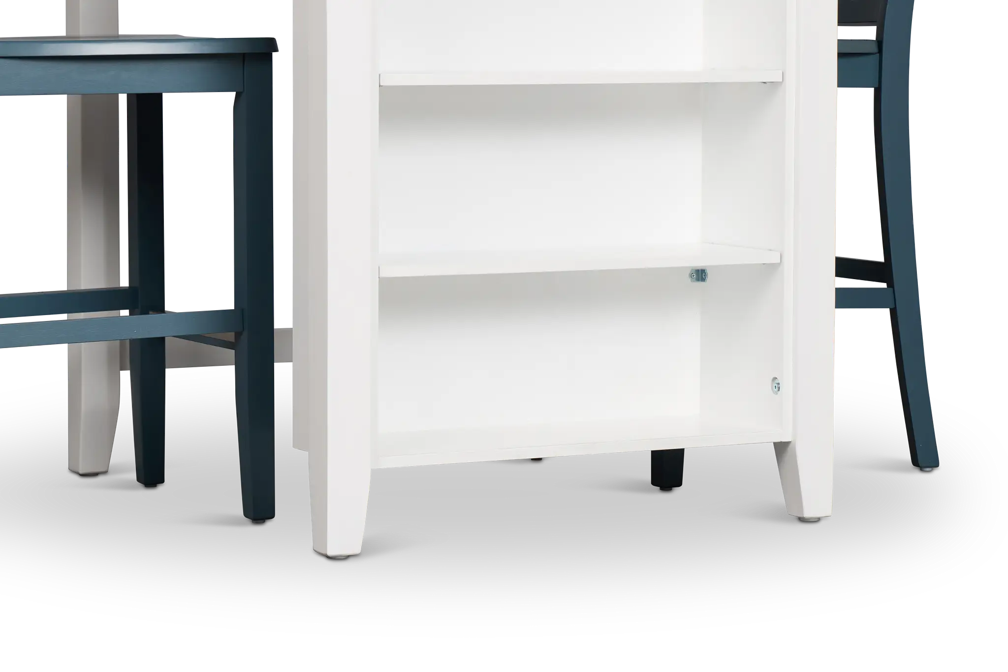 Edgartown Two-tone Storage High Table & 2 Navy Wood Barstools Edgartown Two-tone Storage High Table & 2 Navy Wood Barstools