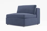 Destin Joya Dark Blue Velvet Armless Chair
