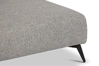 Alina Dark Gray Fabric Ottoman