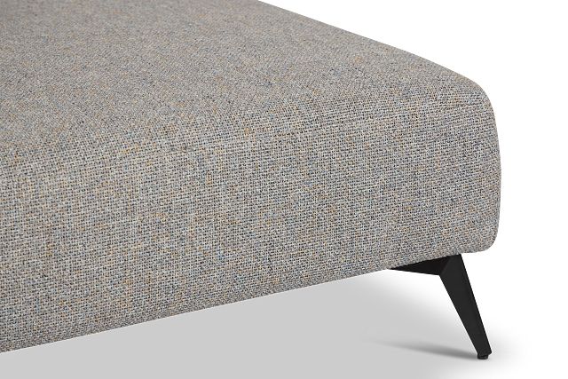 Alina Dark Gray Fabric Ottoman