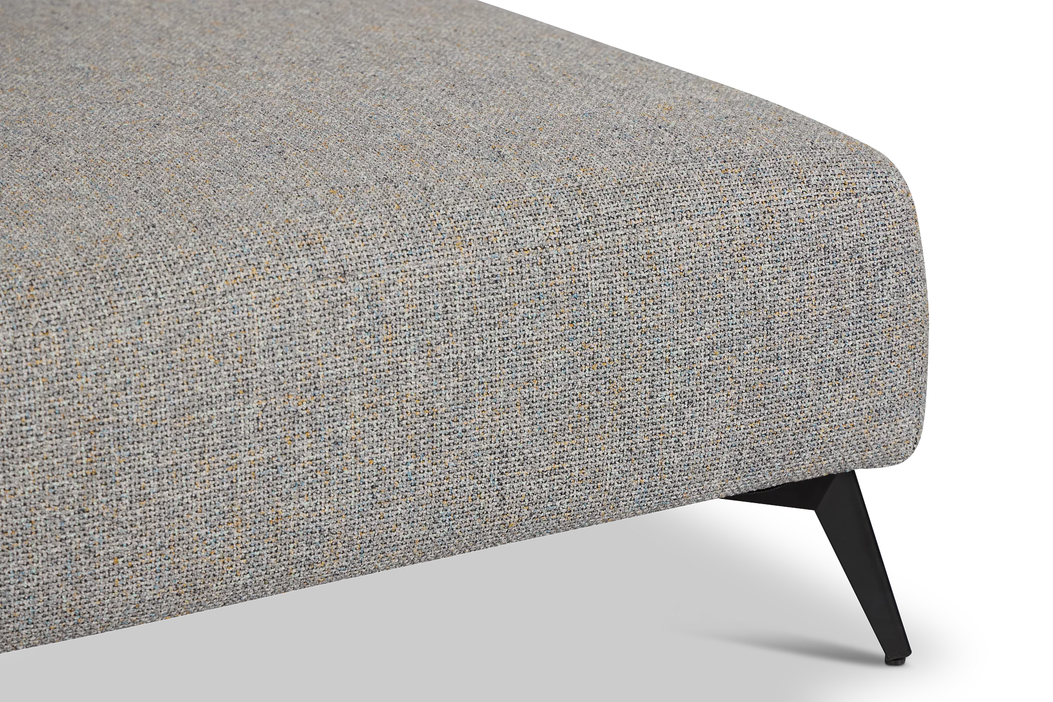 Alina Dark Gray Fabric Ottoman