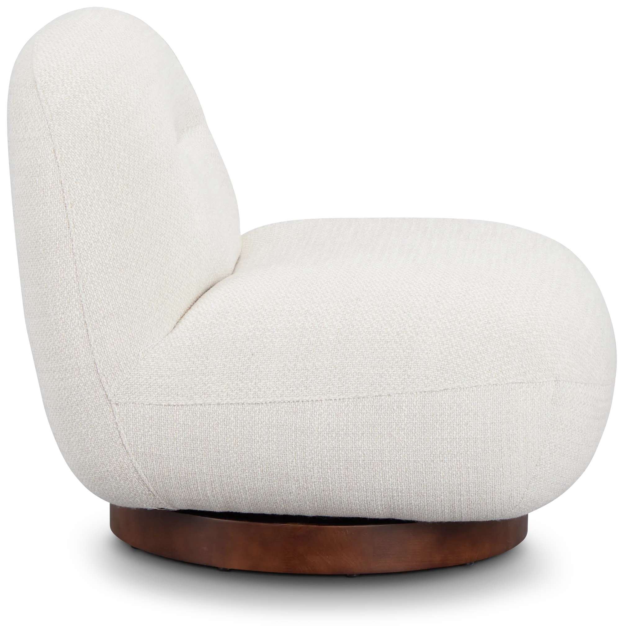Aaliyah Dark Beige Fabric Swivel Accent Chair