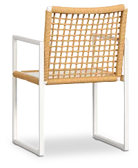 Sunrise White Aluminum Arm Chair Frame