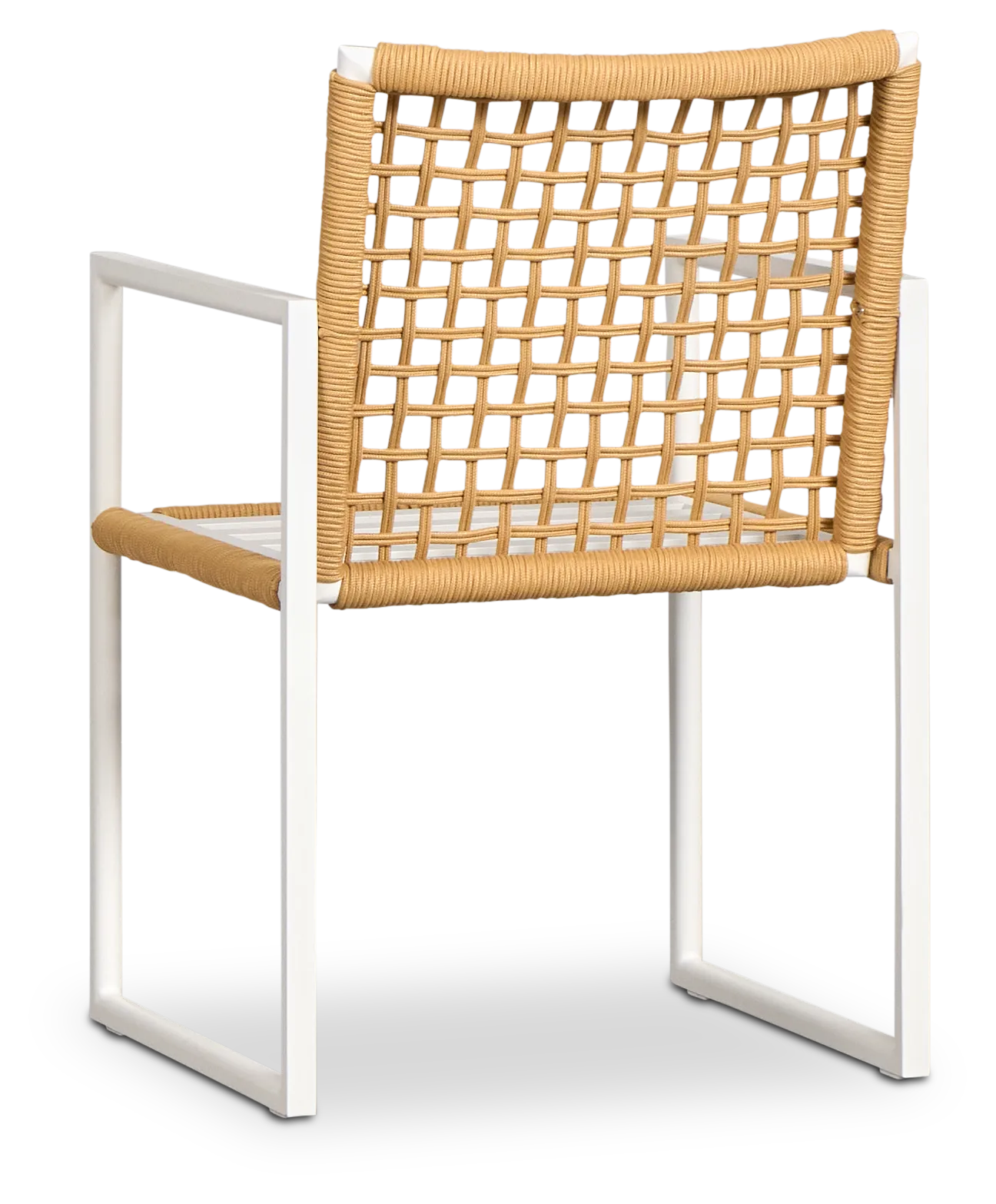 Sunrise White Aluminum Arm Chair Frame