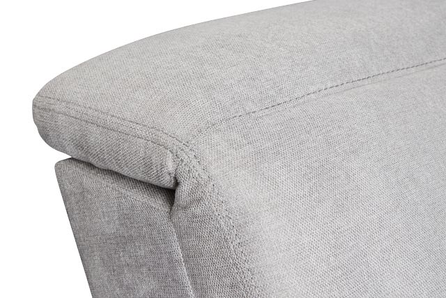 Callum Light Gray Fabric Small Right Reclining Chaise Sleeper Sectional