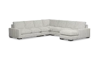 Edgewater Sea Lane Light Gray Large Right Chaise Sectional