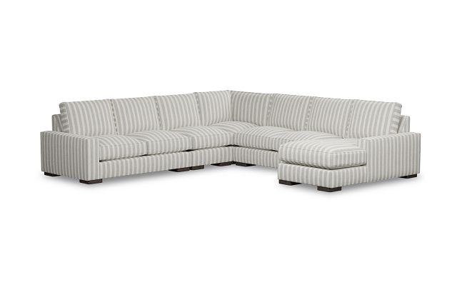 Edgewater Sea Lane Light Gray Large Right Chaise Sectional