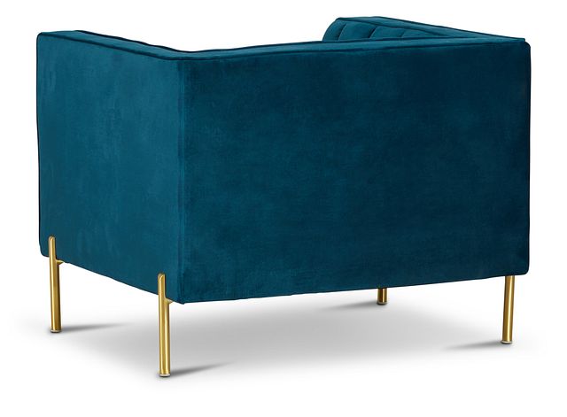 Bella Dark Blue Velvet Chair