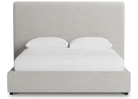 Grayton Maguire Pewter 54" Upholstered Platform Bed