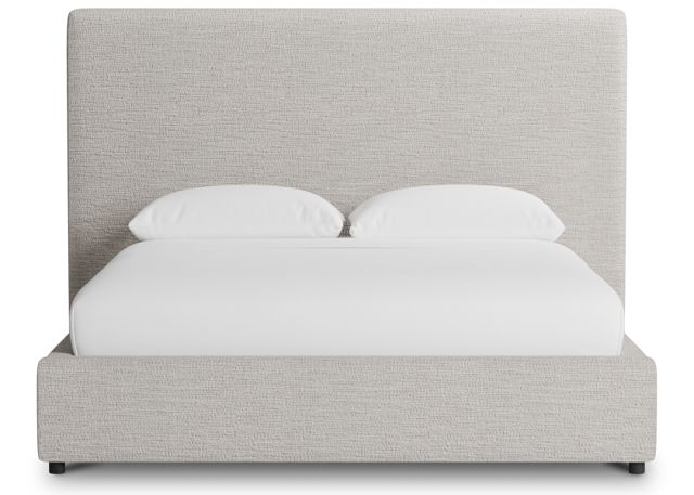 Grayton Maguire Pewter 54" Upholstered Platform Bed