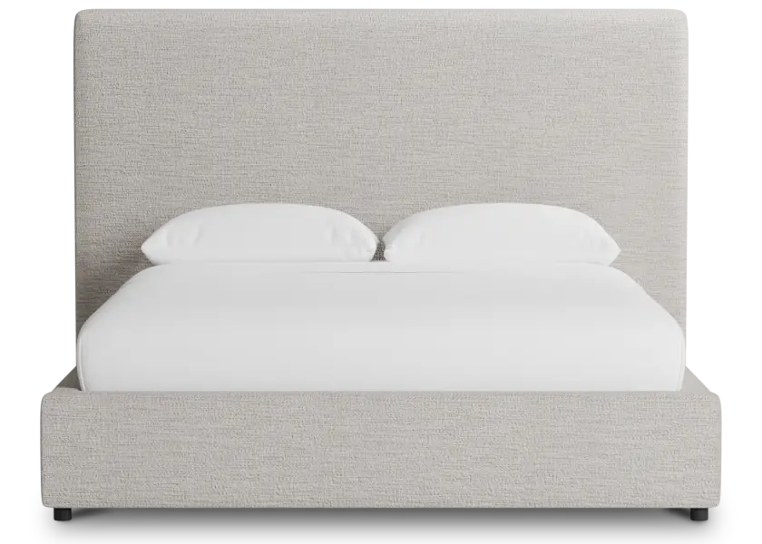 Grayton Maguire Pewter 54" Upholstered Platform Bed Grayton Maguire Pewter 54" Upholstered Platform Bed