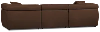 Aria Dark Brown Micro 3-piece Modular Sofa