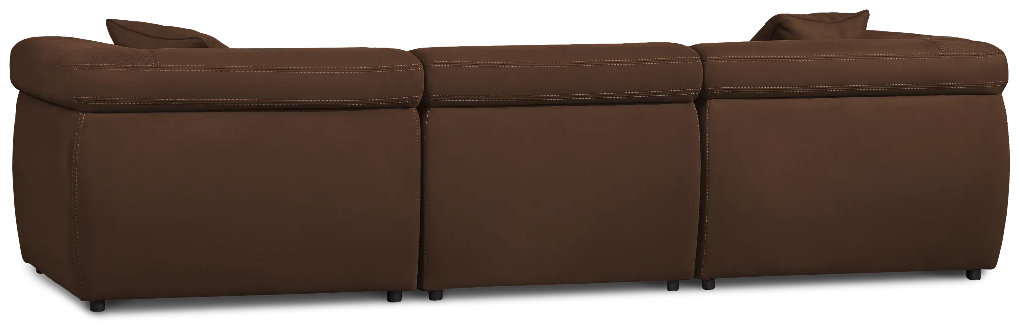 Aria Dark Brown Micro 3-piece Modular Sofa