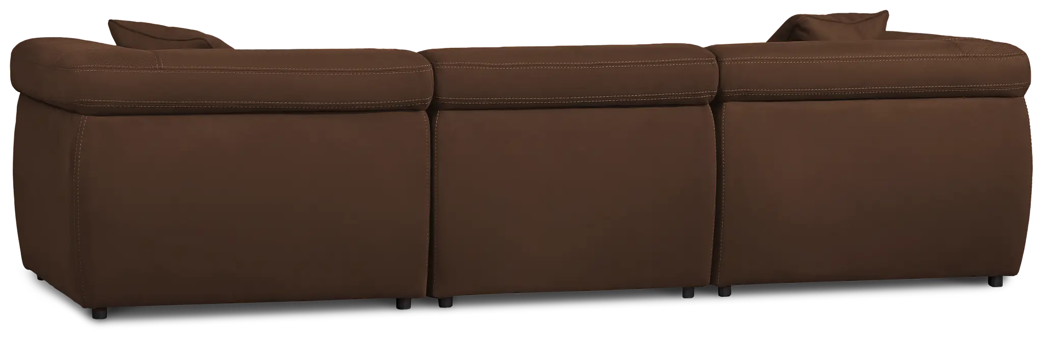 Aria Dark Brown Micro 3-piece Modular Sofa Aria Dark Brown Micro 3-piece Modular Sofa