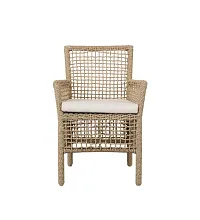 Ryan Light Beige Woven Cushioned Arm Chair
