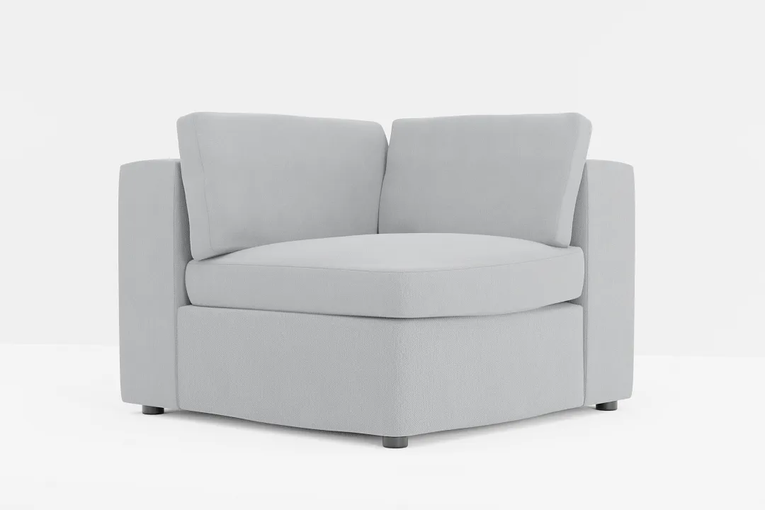 Destin Revenue Gray Fabric Corner Chair