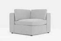 Destin Revenue Gray Fabric Corner Chair