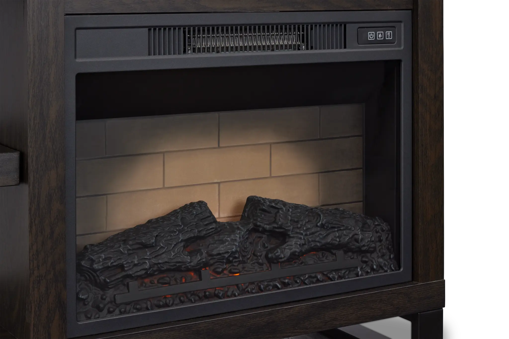 Grove Dark Tone 54" Tv Stand With Fireplace Insert Grove Dark Tone 54" Tv Stand With Fireplace Insert