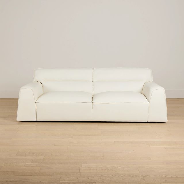 Blanca White Leather Sofa