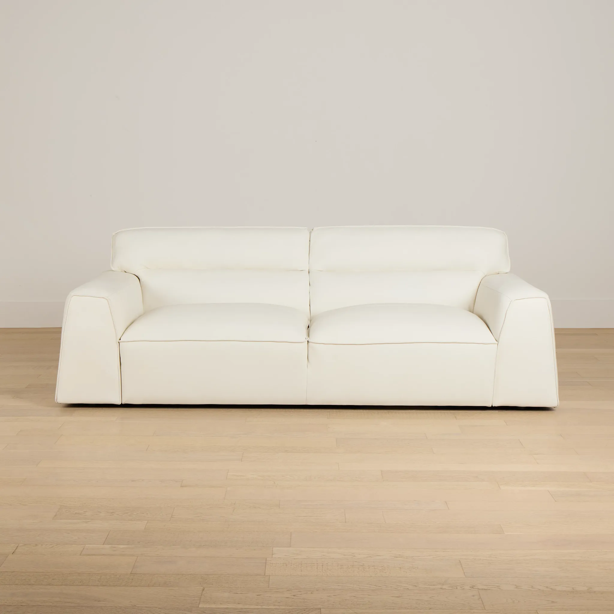 Blanca White Leather Sofa