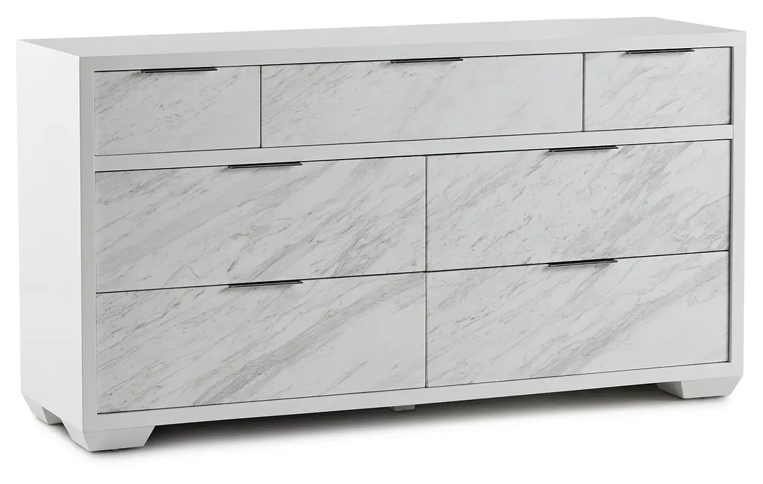 Ocean Drive White Marble Dresser Ocean Drive White Marble Dresser