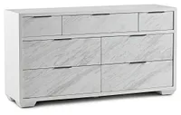 Ocean Drive White Marble Dresser