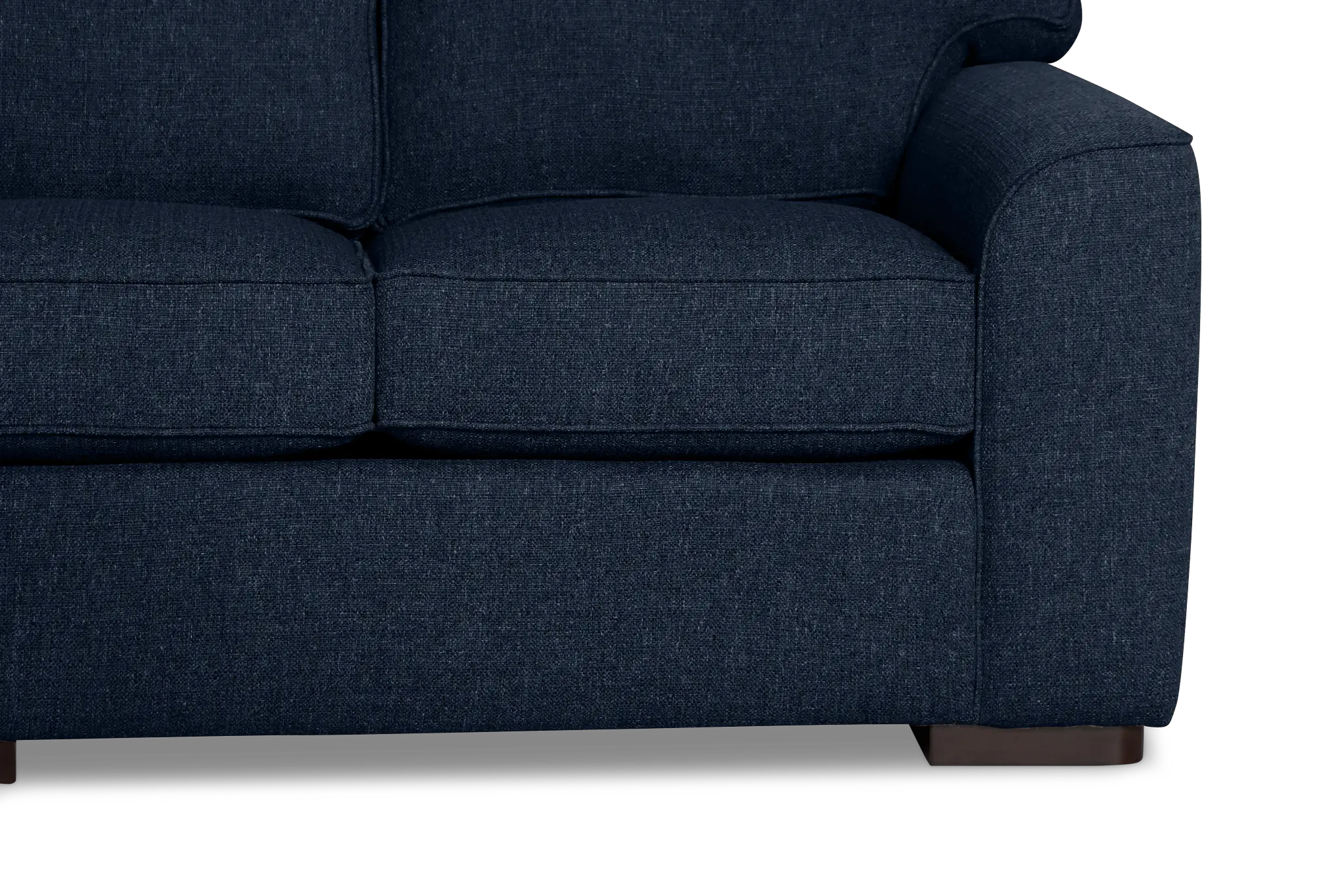 Sinclair Dark Blue Fabric Small Two-arm Sectional Sinclair Dark Blue Fabric Small Two-arm Sectional