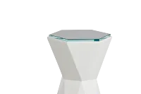 Martini White End Table