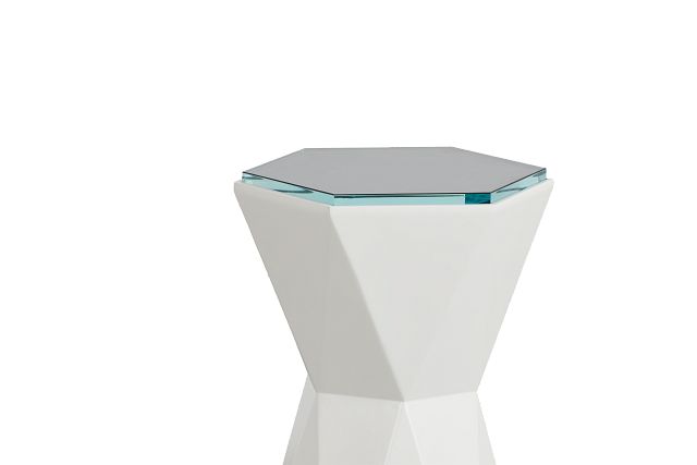 Martini White End Table