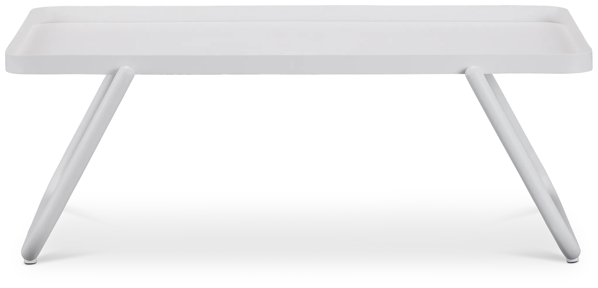 Tortuga White Rect End Table