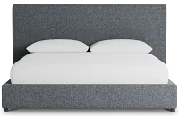 Gayton Elavation Gray 54" Upholstered Platform Bed
