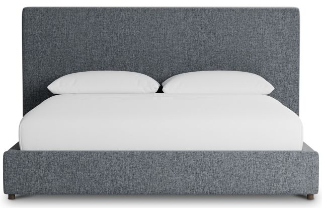 Gayton Elavation Gray 54" Upholstered Platform Bed
