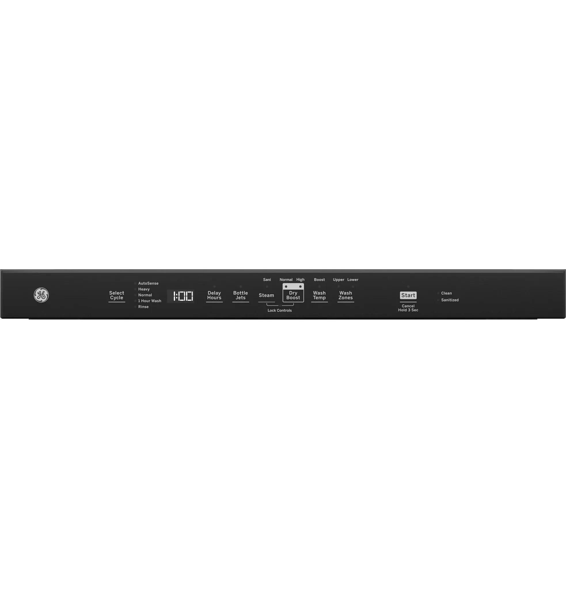 Ge 630 Series Black Built In Dishwasher