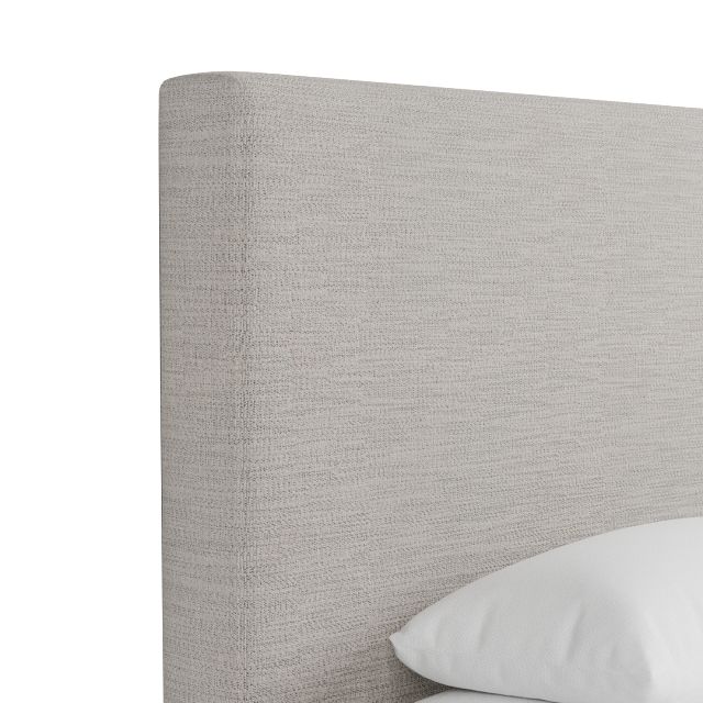 Grayton Maguire Pewter 54" Upholstered Platform Bed