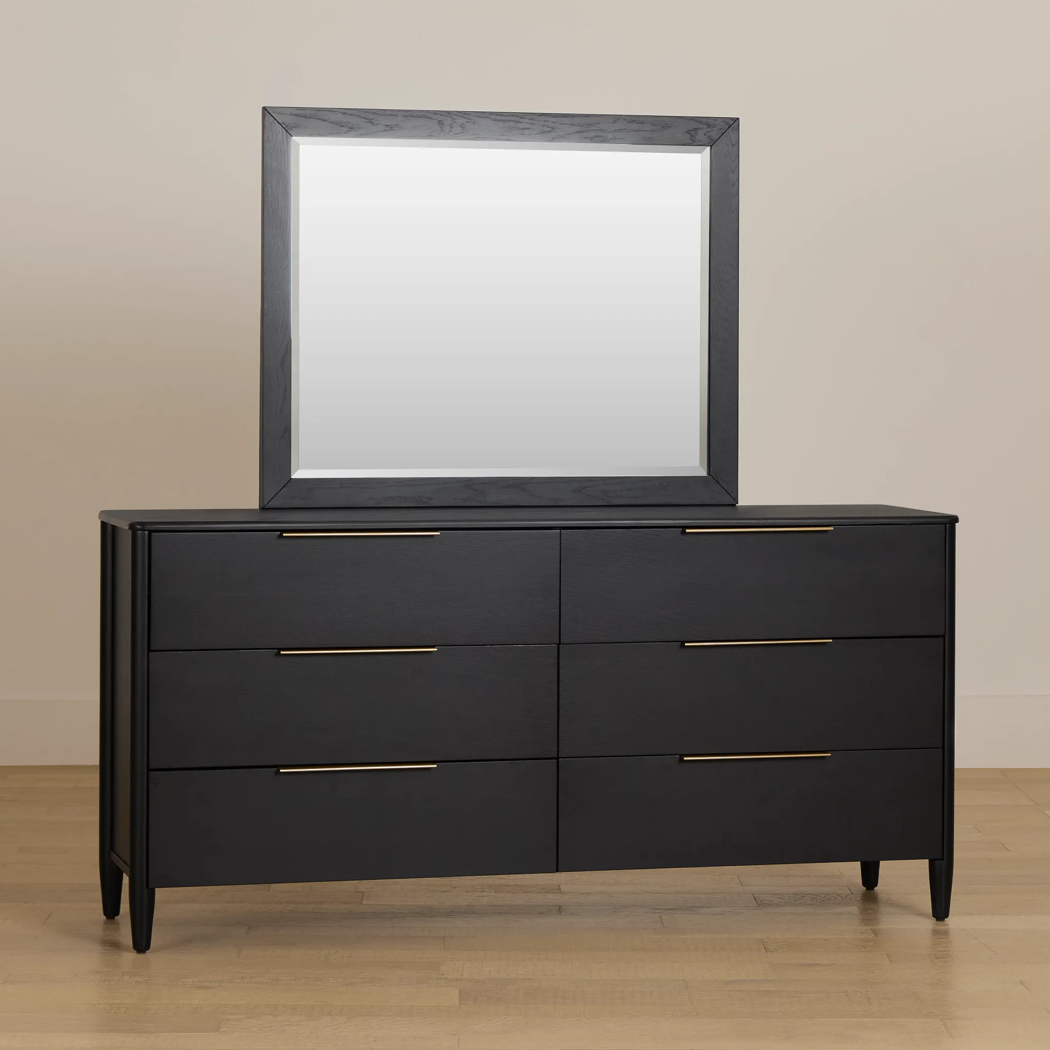Stockton Black Dresser & Mirror